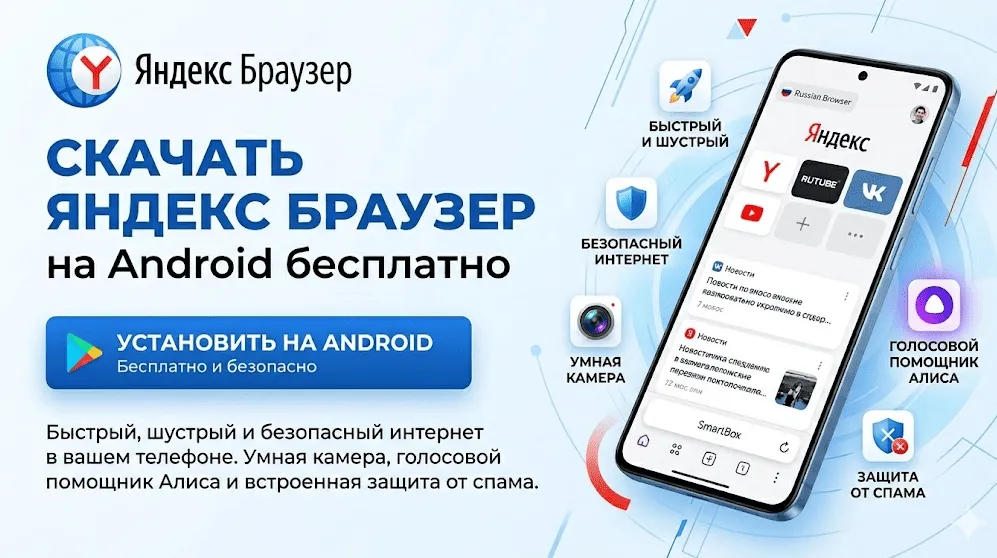 Скачать Яндекс Браузер для Андроид на русском языке